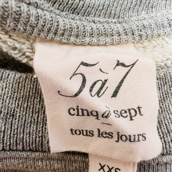 Cinq a Sept Rhinestone "Paris New York" Sweatshirt (Size XXS) - Picture 4 of 7